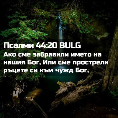 Picture 02 - Псалми 44:20 BULG - Ако сме забравили името на - Bible Verse Picture