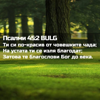 Picture 02 - Псалми 45:2 BULG - Ти си по-красив от - Bible Verse Picture
