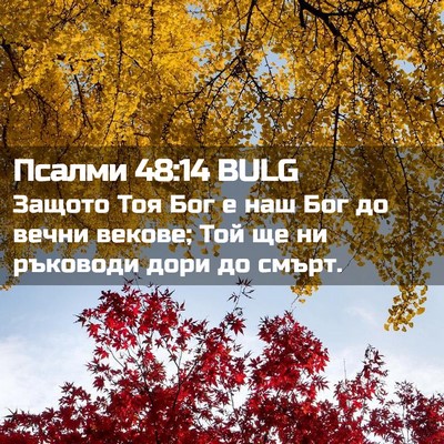 Picture 02 - Псалми 48:14 BULG - Защото Тоя Бог е наш Бог до - Bible Verse Picture