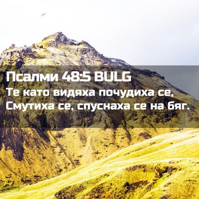 Picture 02 - Псалми 48:5 BULG - Те като видяха почудиха се, - Bible Verse Picture
