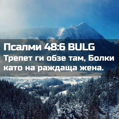 Picture 02 - Псалми 48:6 BULG - Трепет ги обзе там, Болки - Bible Verse Picture
