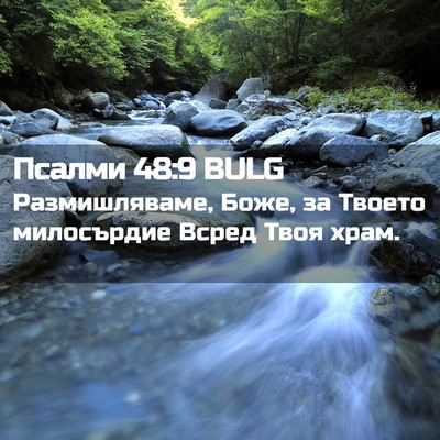 Picture 02 - Псалми 48:9 BULG - Размишляваме, Боже, за - Bible Verse Picture