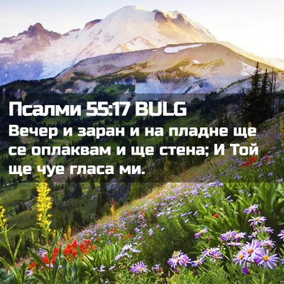 Picture 02 - Псалми 55:17 BULG - Вечер и заран и на пладне - Bible Verse Picture