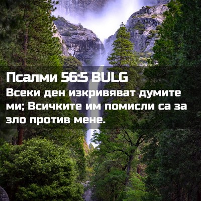 Picture 02 - Псалми 56:5 BULG - Всеки ден изкривяват - Bible Verse Picture