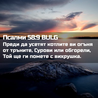 Picture 02 - Псалми 58:9 BULG - Преди да усетят котлите ви - Bible Verse Picture