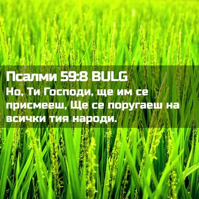 Picture 02 - Псалми 59:8 BULG - Но, Ти Господи, ще им се - Bible Verse Picture