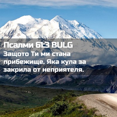 Picture 02 - Псалми 61:3 BULG - Защото Ти ми стана - Bible Verse Picture