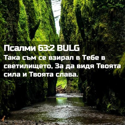 Picture 02 - Псалми 63:2 BULG - Така съм се взирал в Тебе в - Bible Verse Picture