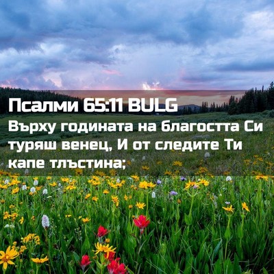 Picture 02 - Псалми 65:11 BULG - Върху годината на - Bible Verse Picture