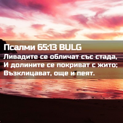 Picture 02 - Псалми 65:13 BULG - Ливадите се обличат със - Bible Verse Picture