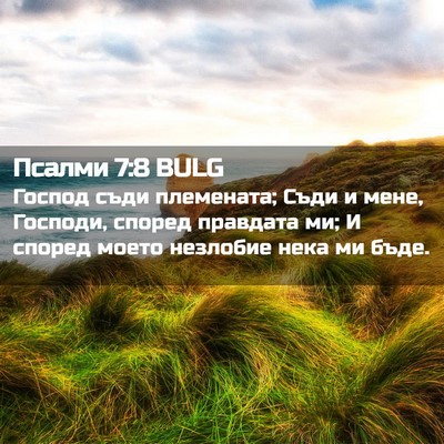 Picture 02 - Псалми 7:8 BULG - Господ съди племената; - Bible Verse Picture