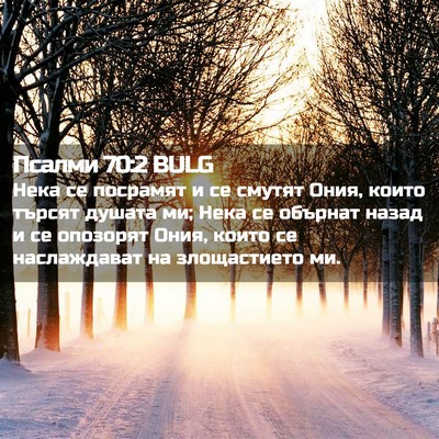 Picture 02 - Псалми 70:2 BULG - Нека се посрамят и се - Bible Verse Picture