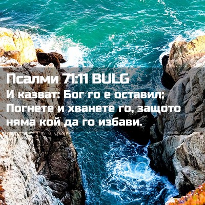 Picture 02 - Псалми 71:11 BULG - И казват: Бог го е оставил; - Bible Verse Picture