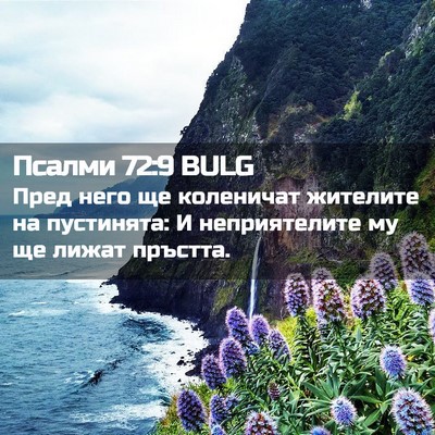 Picture 02 - Псалми 72:9 BULG - Пред него ще коленичат - Bible Verse Picture