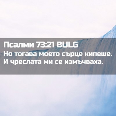 Picture 02 - Псалми 73:21 BULG - Но тогава моето сърце - Bible Verse Picture