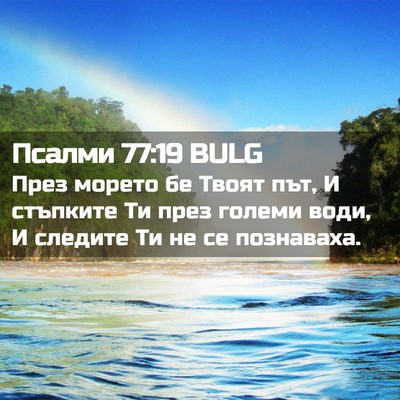Picture 02 - Псалми 77:19 BULG - През морето бе Твоят път, И - Bible Verse Picture