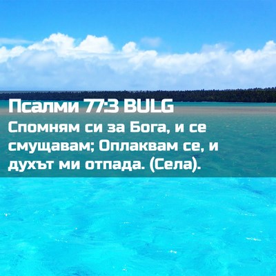Picture 02 - Псалми 77:3 BULG - Спомням си за Бога, и се - Bible Verse Picture