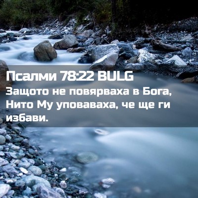 Picture 02 - Псалми 78:22 BULG - Защото не повярваха в Бога, - Bible Verse Picture