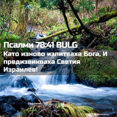 Picture 02 - Псалми 78:41 BULG - Като изново изпитваха - Bible Verse Picture