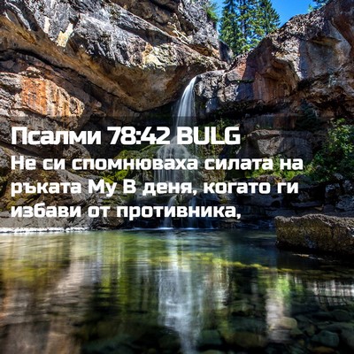 Picture 02 - Псалми 78:42 BULG - Не си спомнюваха силата на - Bible Verse Picture