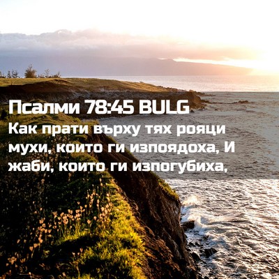 Picture 02 - Псалми 78:45 BULG - Как прати върху тях рояци - Bible Verse Picture