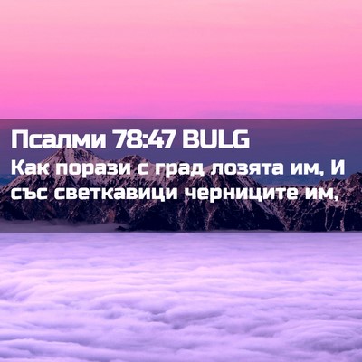 Picture 02 - Псалми 78:47 BULG - Как порази с град лозята - Bible Verse Picture