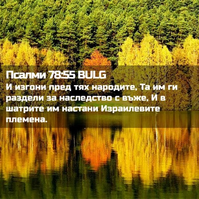 Picture 02 - Псалми 78:55 BULG - И изгони пред тях народите, - Bible Verse Picture