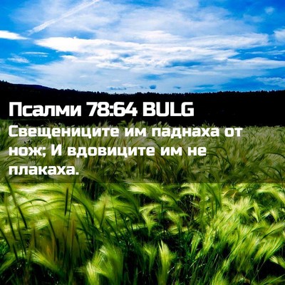 Picture 02 - Псалми 78:64 BULG - Свещениците им паднаха от - Bible Verse Picture