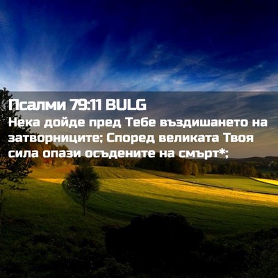 Picture 02 - Псалми 79:11 BULG - Нека дойде пред Тебе - Bible Verse Picture