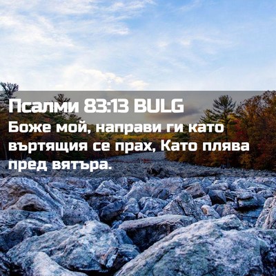 Picture 02 - Псалми 83:13 BULG - Боже мой, направи ги като - Bible Verse Picture