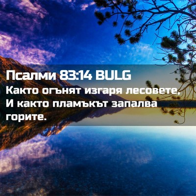 Picture 02 - Псалми 83:14 BULG - Както огънят изгаря - Bible Verse Picture