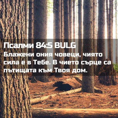 Picture 02 - Псалми 84:5 BULG - Блажени ония човеци, чиято - Bible Verse Picture