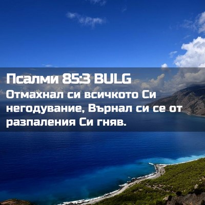 Picture 02 - Псалми 85:3 BULG - Отмахнал си всичкото Си - Bible Verse Picture