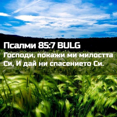 Picture 02 - Псалми 85:7 BULG - Господи, покажи ми - Bible Verse Picture