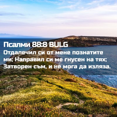 Picture 02 - Псалми 88:8 BULG - Отдалечил си от мене - Bible Verse Picture