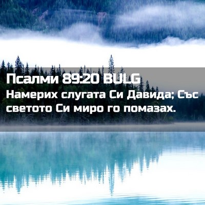 Picture 02 - Псалми 89:20 BULG - Намерих слугата Си Давида; - Bible Verse Picture