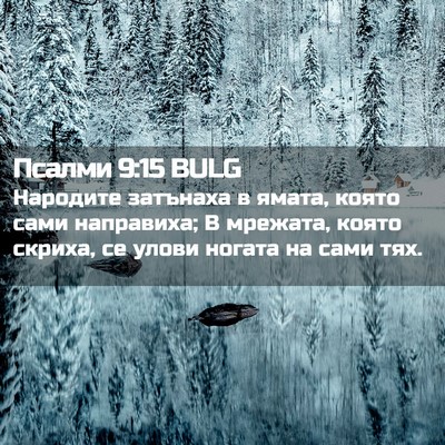 Picture 02 - Псалми 9:15 BULG - Народите затънаха в ямата, - Bible Verse Picture