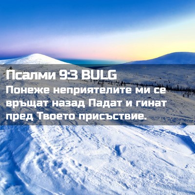 Picture 02 - Псалми 9:3 BULG - Понеже неприятелите ми се - Bible Verse Picture