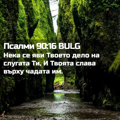Picture 02 - Псалми 90:16 BULG - Нека се яви Твоето дело на - Bible Verse Picture
