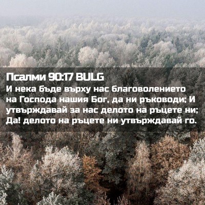 Picture 02 - Псалми 90:17 BULG - И нека бъде върху нас - Bible Verse Picture