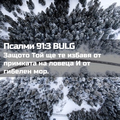 Picture 02 - Псалми 91:3 BULG - Защото Той ще те избавя от - Bible Verse Picture