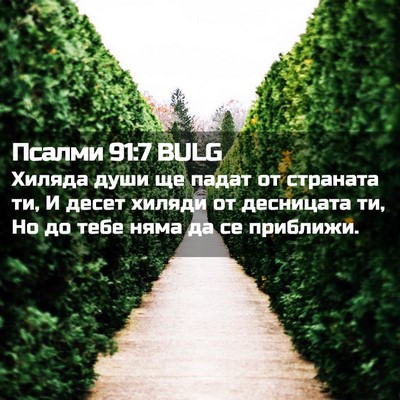 Picture 02 - Псалми 91:7 BULG - Хиляда души ще падат от - Bible Verse Picture