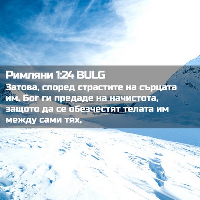 Picture 02 - Римляни 1:24 BULG - Затова, според страстите - Bible Verse Picture