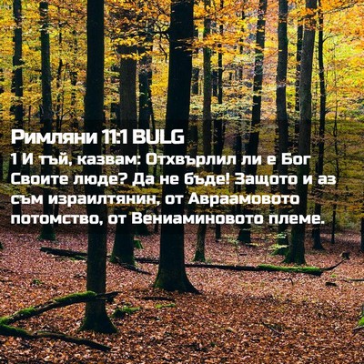 Picture 02 - Римляни 11:1 BULG - 1 И тъй, казвам: Отхвърлил - Bible Verse Picture