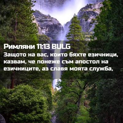 Picture 02 - Римляни 11:13 BULG - Защото на вас, които бяхте - Bible Verse Picture