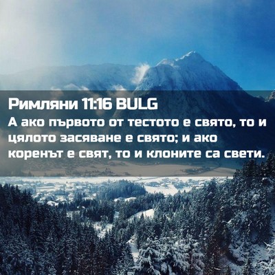 Picture 02 - Римляни 11:16 BULG - А ако първото от тестото е - Bible Verse Picture