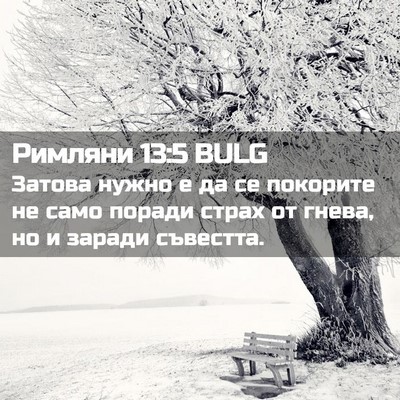 Picture 02 - Римляни 13:5 BULG - Затова нужно е да се - Bible Verse Picture
