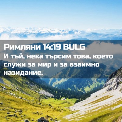 Picture 02 - Римляни 14:19 BULG - И тъй, нека търсим това, - Bible Verse Picture