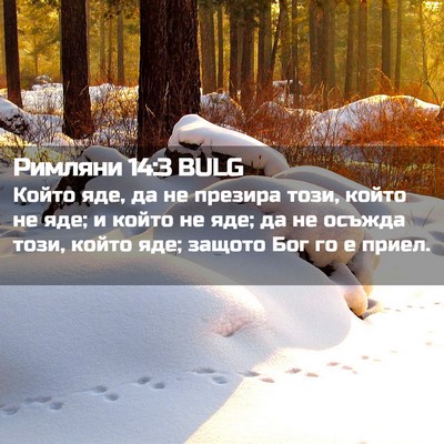 Picture 02 - Римляни 14:3 BULG - Който яде, да не презира - Bible Verse Picture