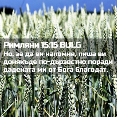 Picture 02 - Римляни 15:15 BULG - Но, за да ви напомня, пиша - Bible Verse Picture